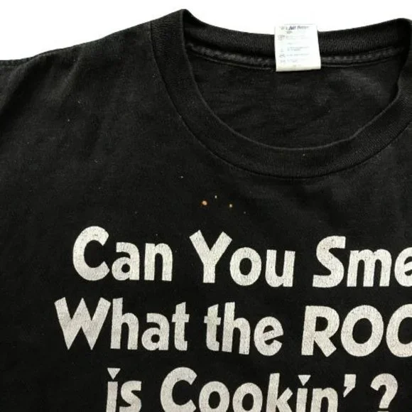 WWF The Rock Can You Smell What The Rock Is Cooking Black T-Shirt - Size XL
